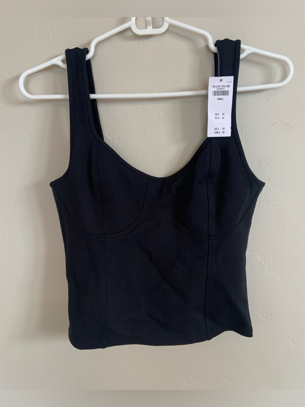 NWT Abercrombie & Fitch Ponte Black Ballet Core Capsule Wardrobe Corset Tank Top